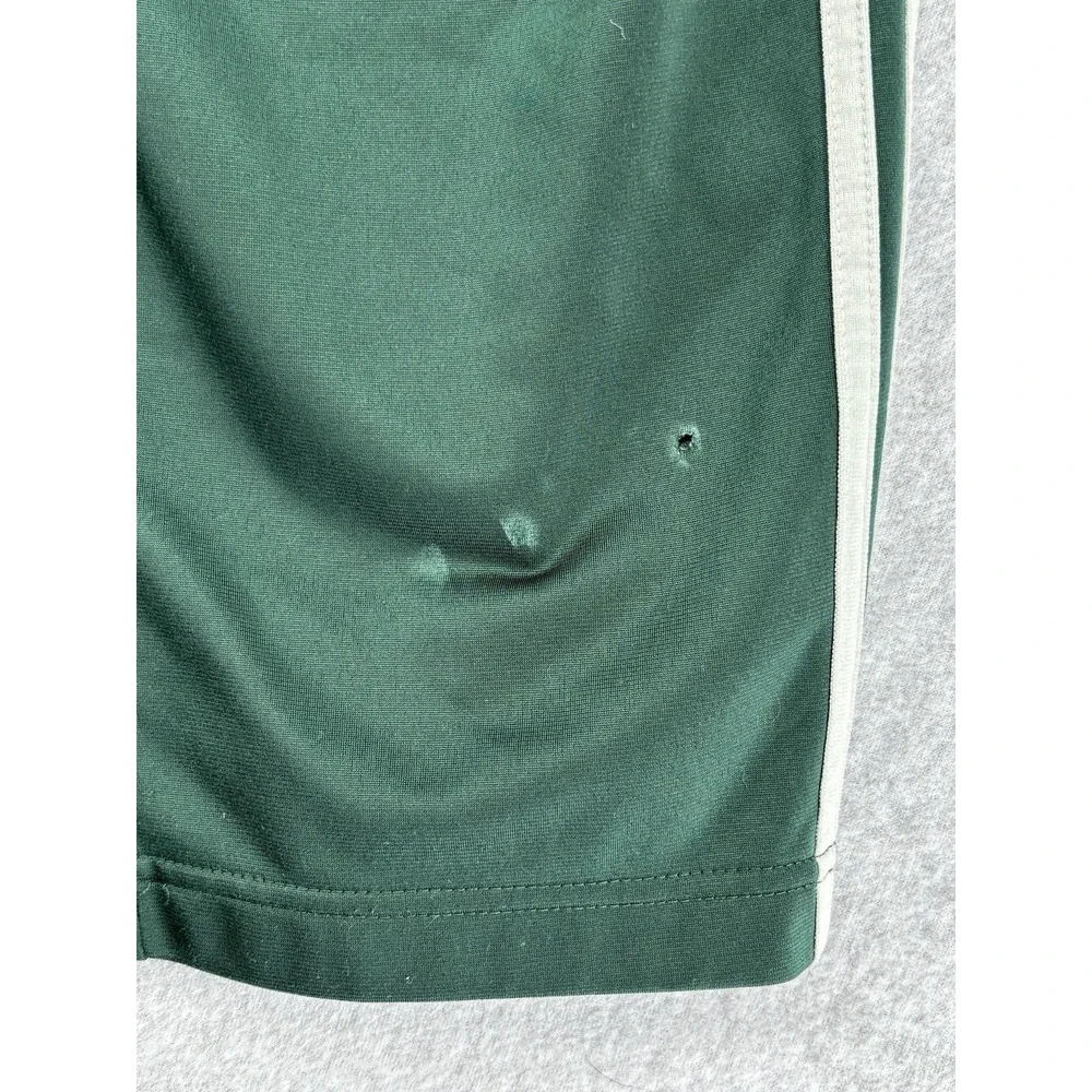 Adidas Snap Tearaway Track Pants Green 3 Stripe Men's XL